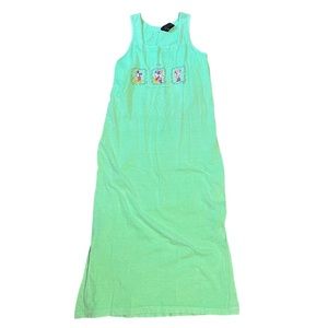 Vintage Disney Mickey & Minnie Sleeveless T Shirt Midi Dress, Womens Size M